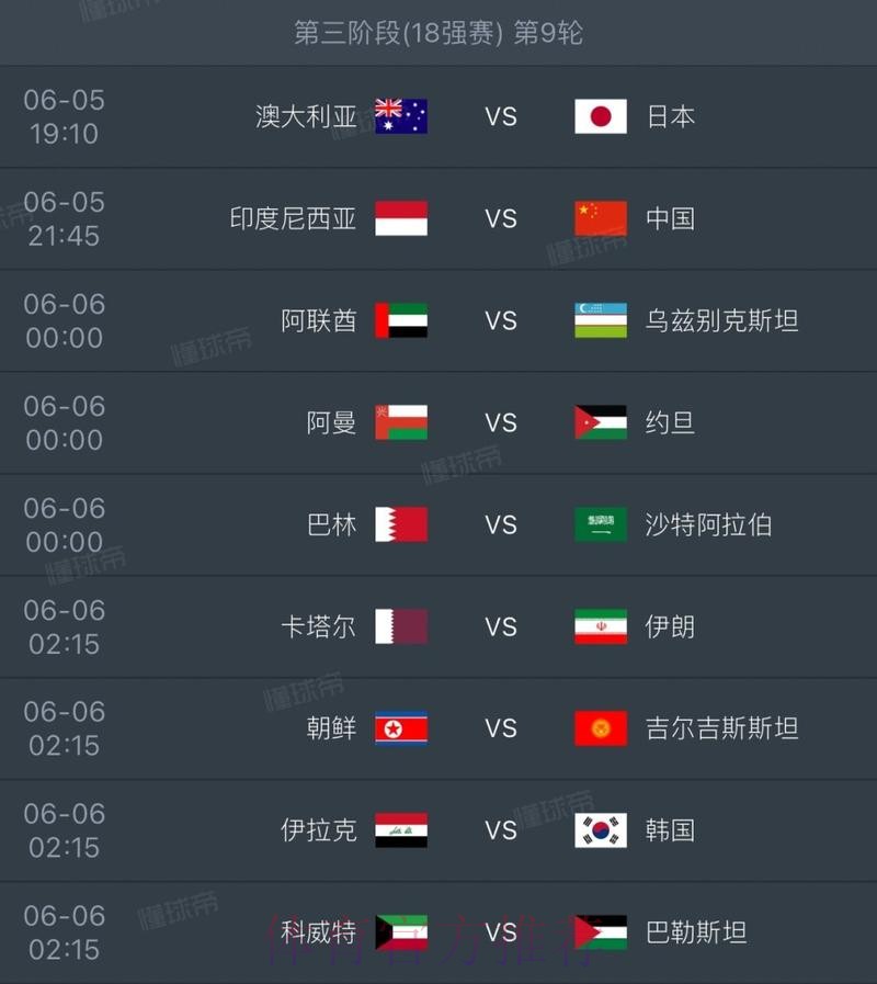 2026年世界杯比分实时播报